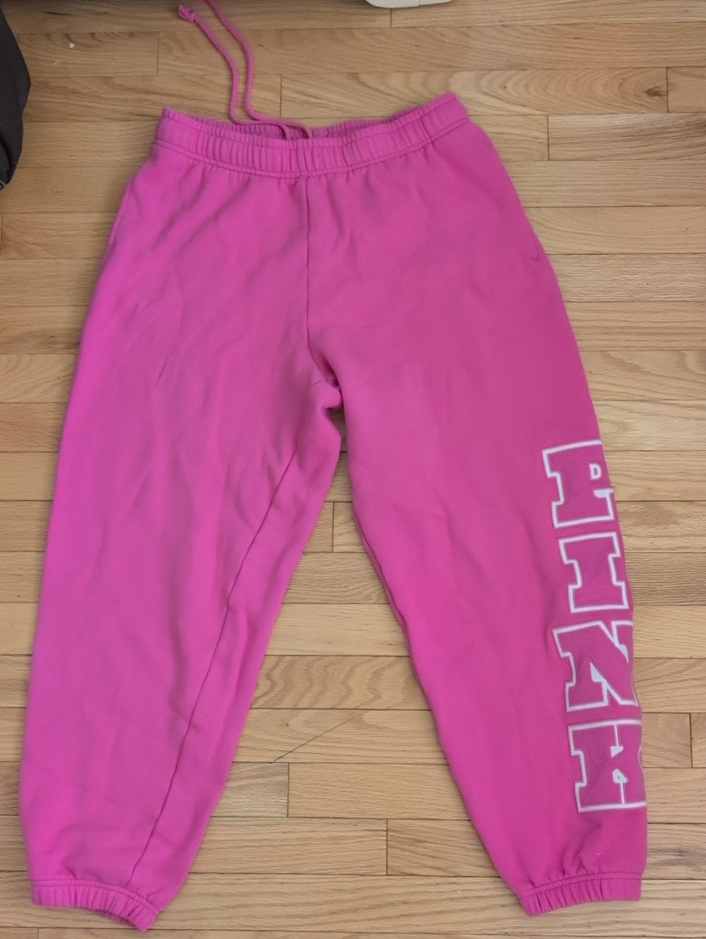 PINK Victoria's Secret Hot Pink Graphic Logo Joggers